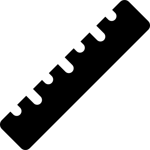Ruler education measure geometry icon