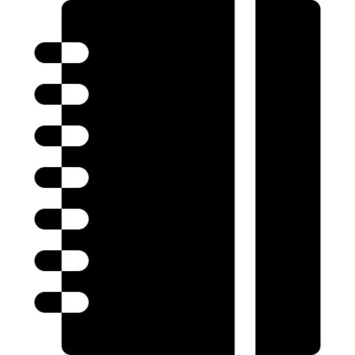 Notebook agenda school material note icon