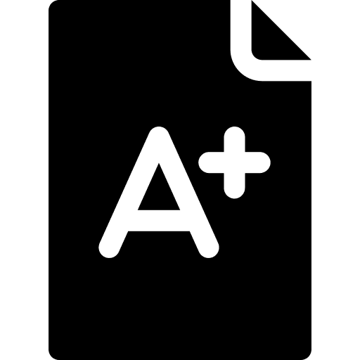 Test qualification exam education icon