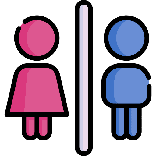 Wc restroom man and woman wc icon