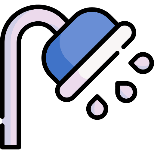 Shower head wellness cleaning wash icon