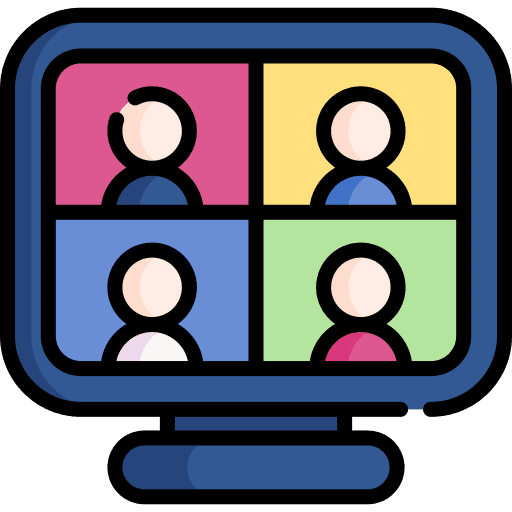 Videoconference elearning conference call icon