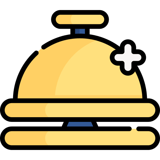Hotel bell ring bell desk bell hotel service icon