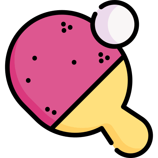 Ping pong racket equipment table tennis icon