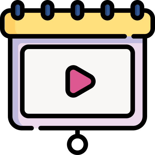 Presentation video player conference projector icon