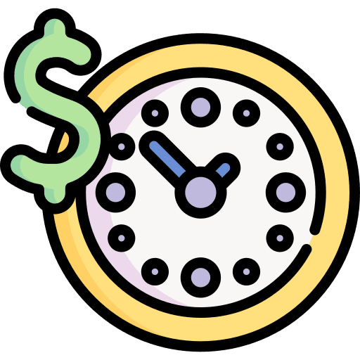 Time is money time is money watch wall clock icon