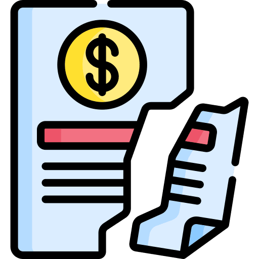 Document economy bank dollar icon