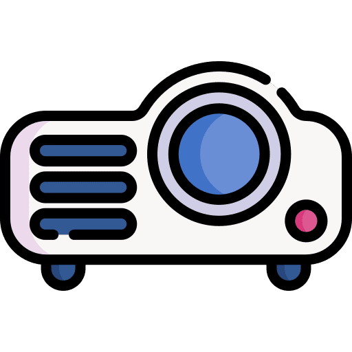 Video projector device video projector presentation icon