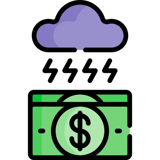 Economic crisis banking economic crisis storm icon