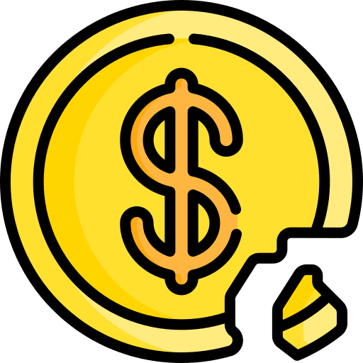 Money bankruptcy business and finance banking icon