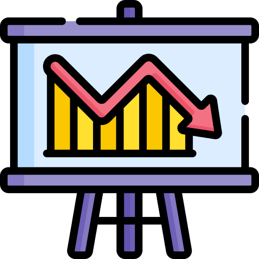Presentation recession banking crisis icon