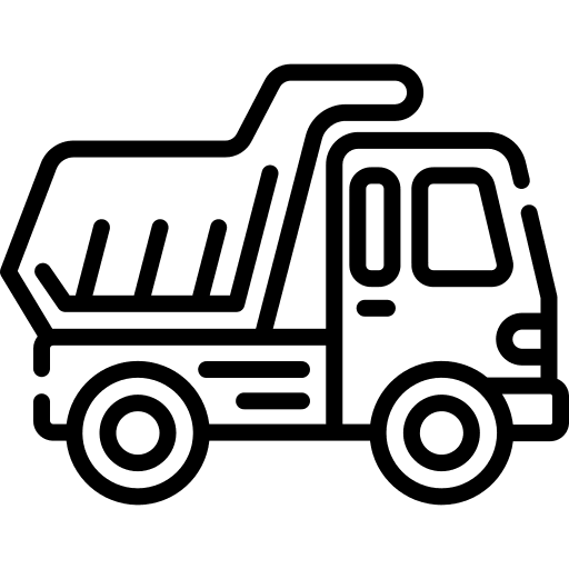 Dump truck industry dumper heavy machinery icon