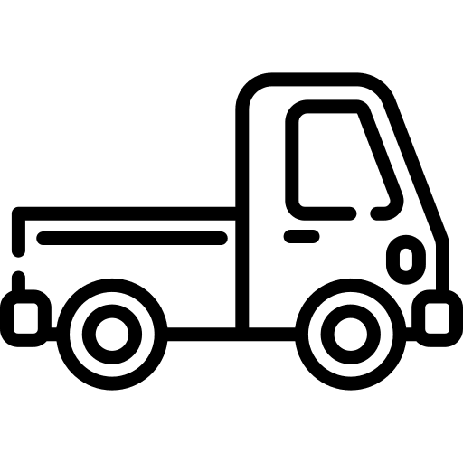 Mini truck transportation vehicle transport icon
