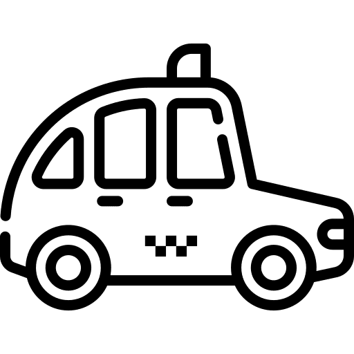 Cab automobile transportation vehicle icon