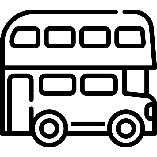 Double decker bus transport automobile double decker icon