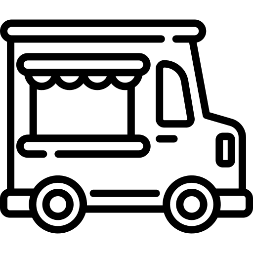 Food truck truck transportation hamburger icon