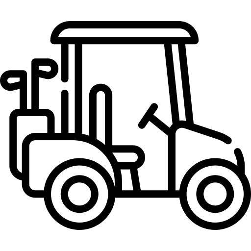 Golf cart golf vehicle transport icon