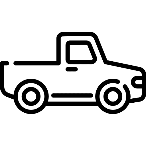 Pickup truck transportation farm transport icon