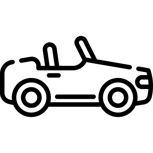 Roadster transportation car automobile icon