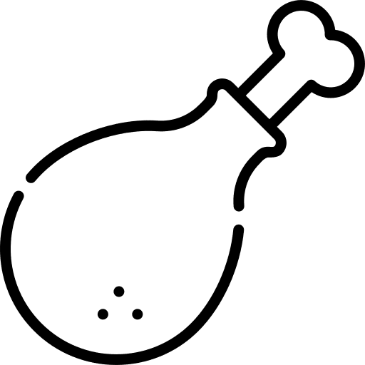 Chicken meat chicken leg junk food icon