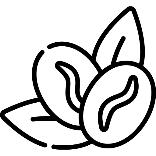 Coffee beans allergen seeds coffee icon