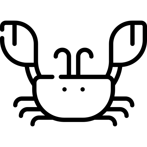 Crab fish animal eat icon