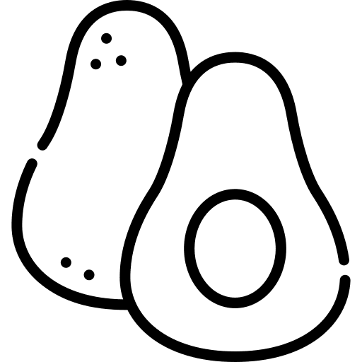 Avocado diet vegan food icon