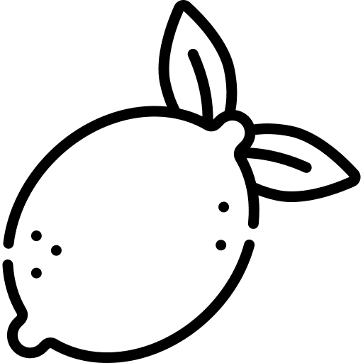 Lemon vegan allergen organic icon