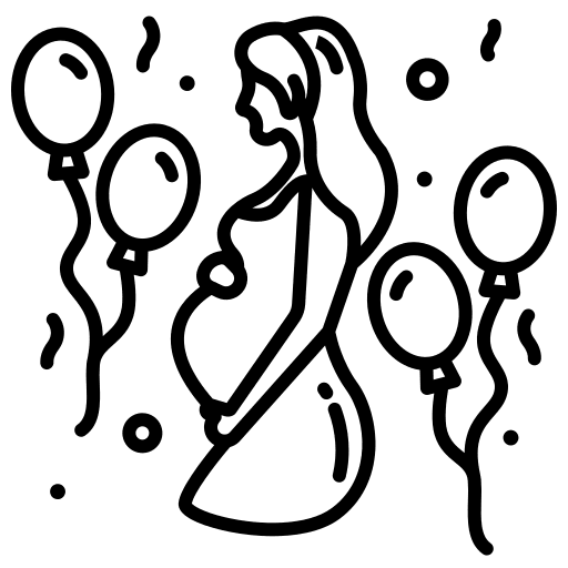 Baby shower motherhood pregnant shower icon