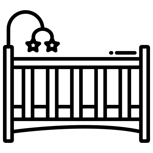 Crib crib cot baby bed icon