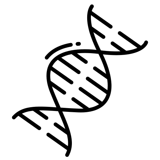 Dna healthcare and medical genetics deoxyribonucleic acid icon