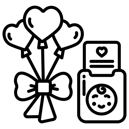 Invitation baby birthday and party kid and baby icon