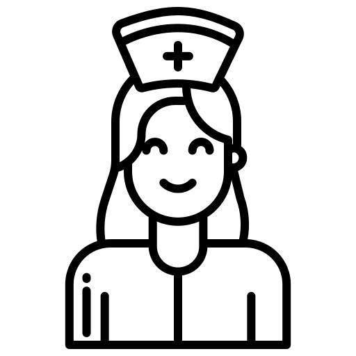 Nurse girl hospital woman icon