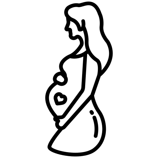 Pregnant healthcare and medical heart mother icon