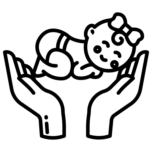 Protection infant care kid and baby icon