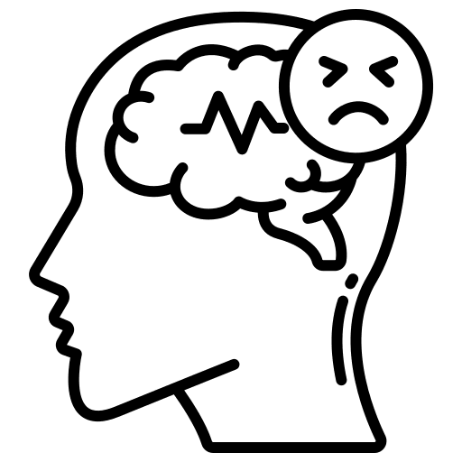 Sad healthcare and medical sad unhappy icon