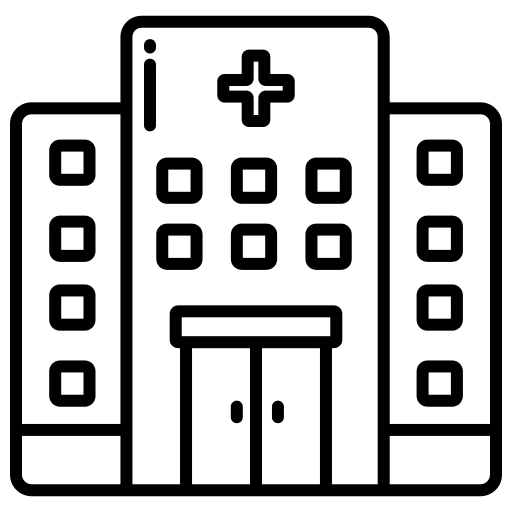 Hospital urban clinic hospitalization icon