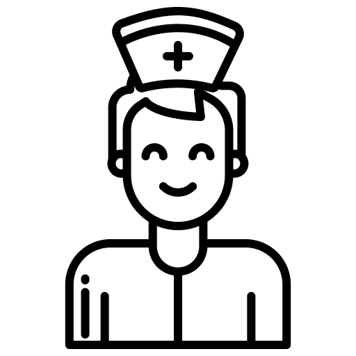 Nurse syringe doctor man icon