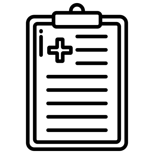 Report files and folders health insurance report icon