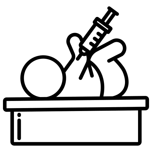 Vaccine healthcare and medical immunization syringe icon