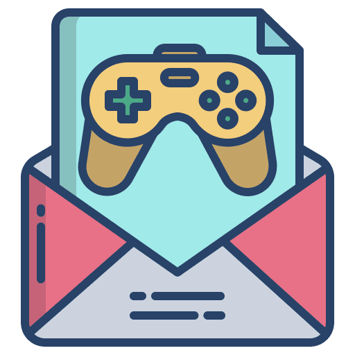 Email message gaming game controller icon