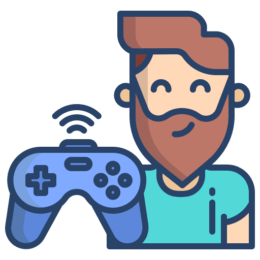 Gamer video game gaming boy icon