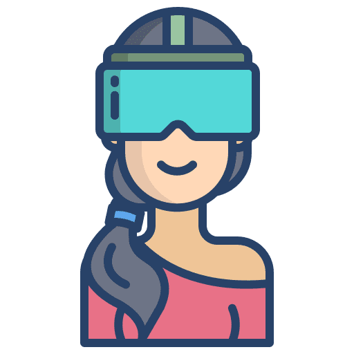 Goggles woman vr glasses vr goggles icon