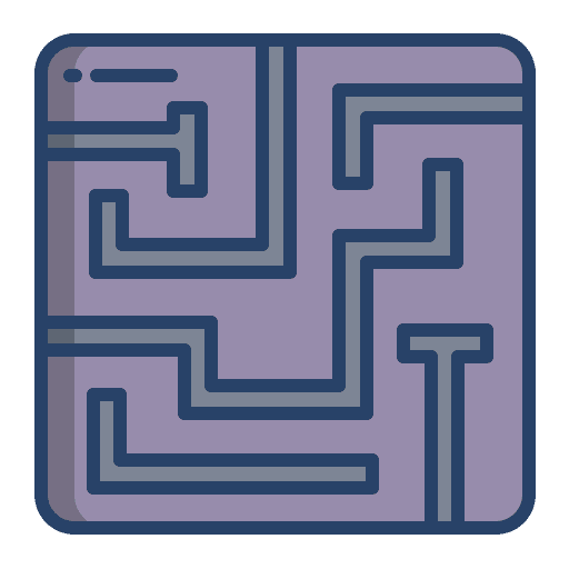 Maze business maze road icon