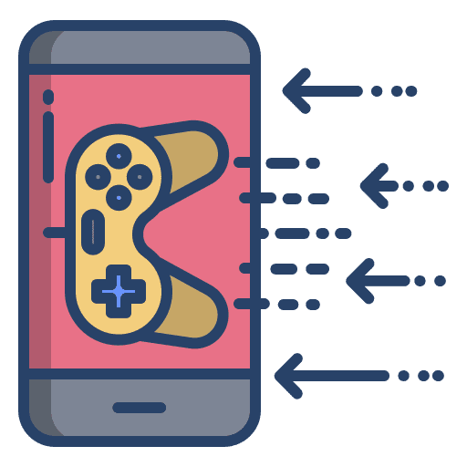 Mobile game controller gaming cellphone icon