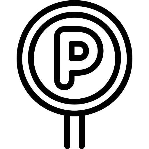 Parking sign vehicle letter p car parking icon