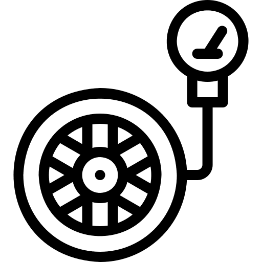 Tire wheel automobile transportation icon