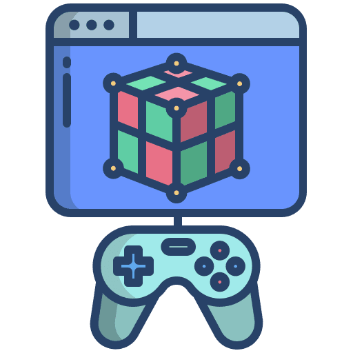 Web commerce and shopping video games store icon