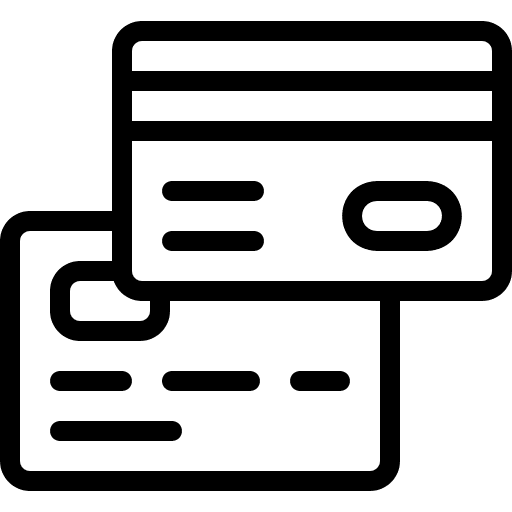 Credit card business and finance credit card payment method icon