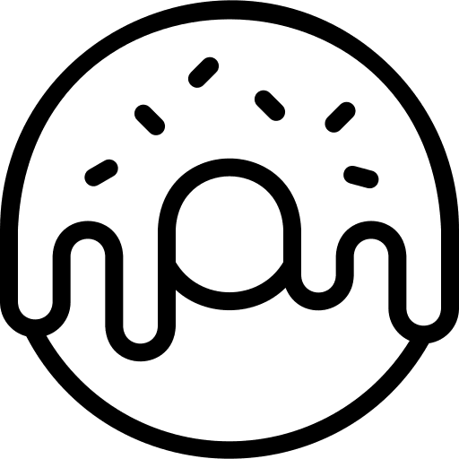 Doughnut food and restaurant sweet dessert icon